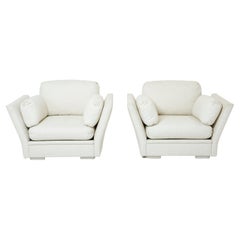 Pair of Large Maison Jansen Armchairs 1960s