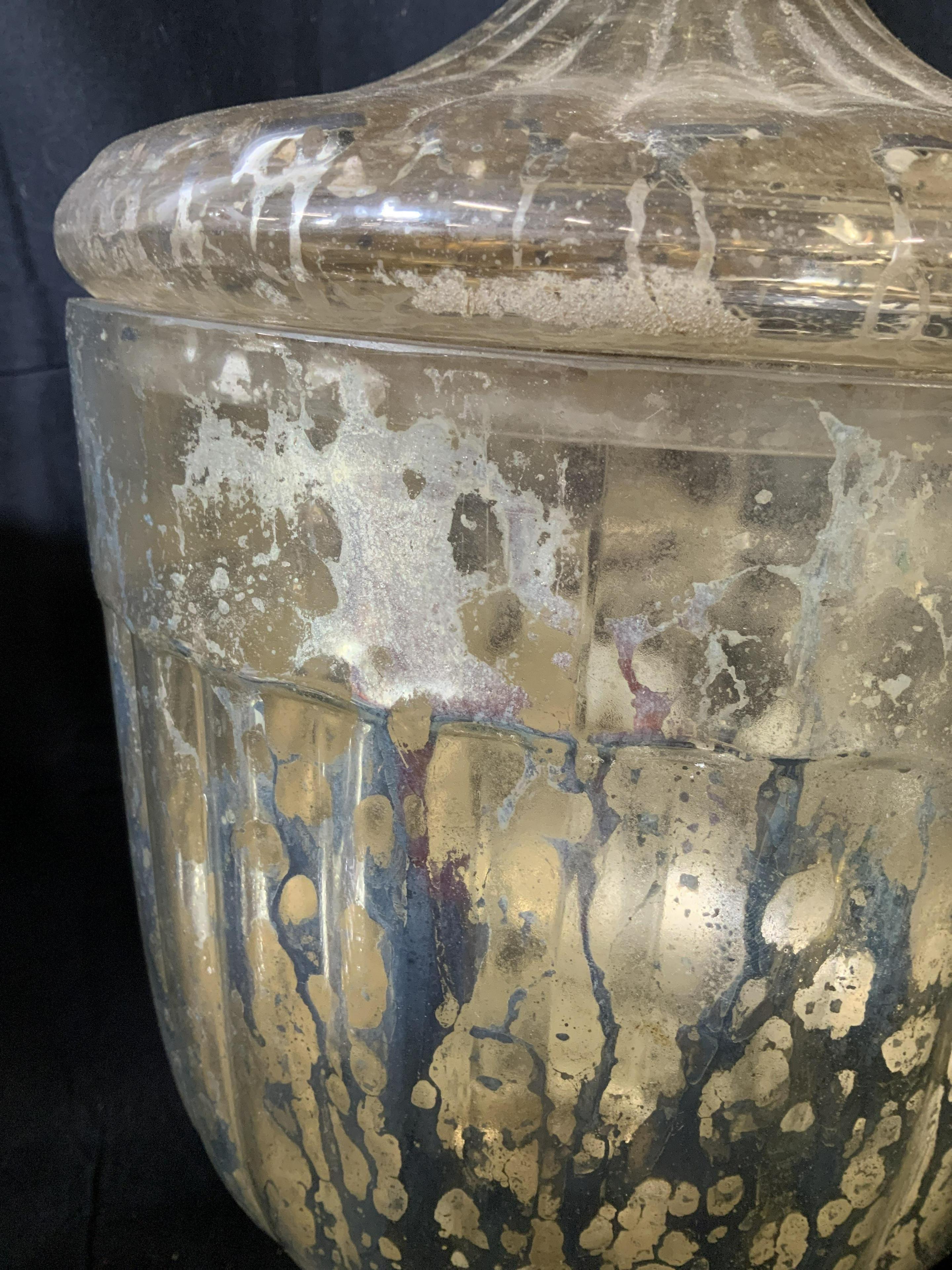 large glass urn