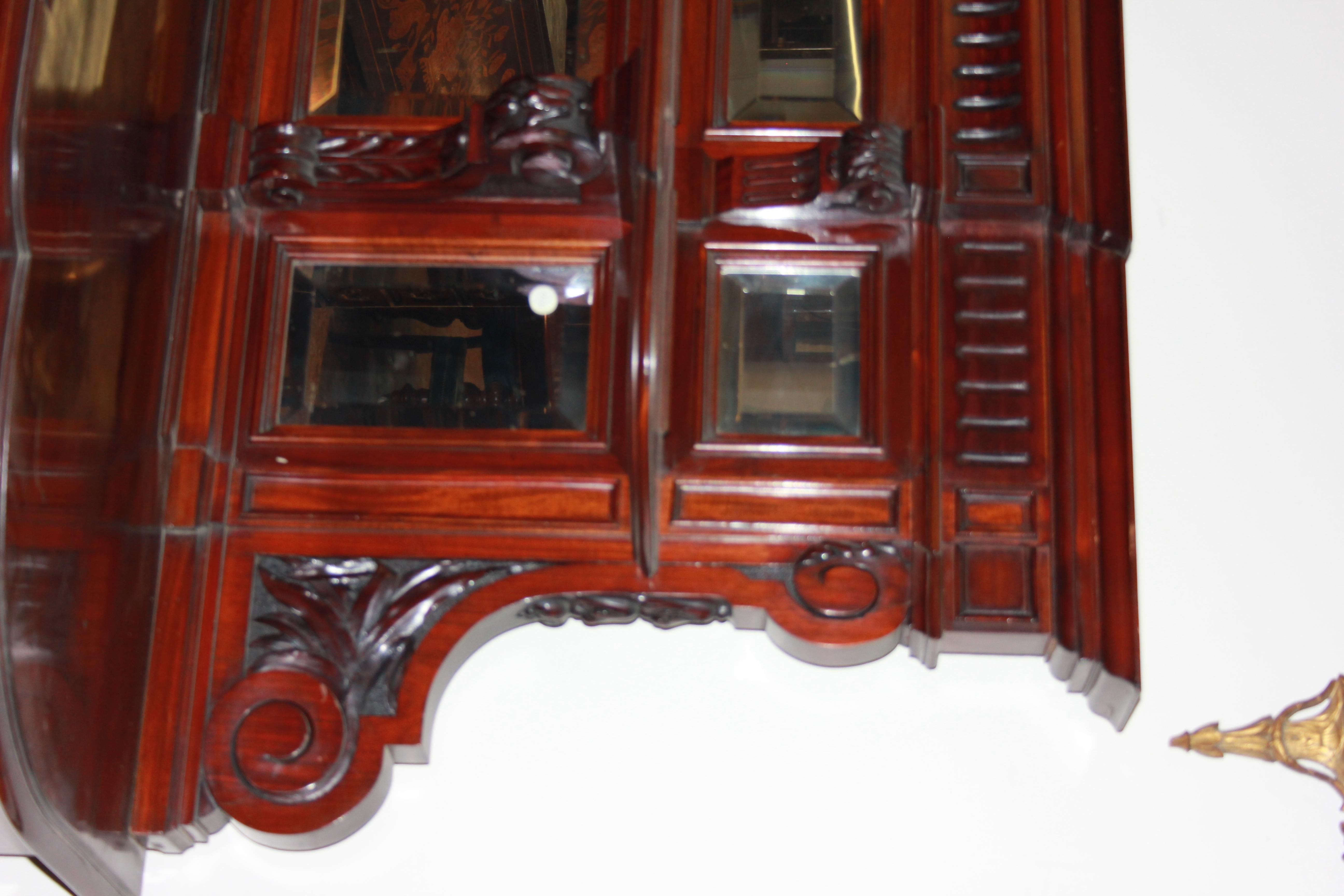 Pair of large mid-1800s mahogany sideboards in the Louis Philippe style In Excellent Condition For Sale In Barletta, IT