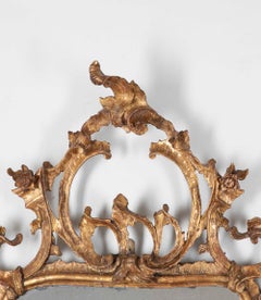 Pair of Large Mid-18th Century Italian Carved Wood and Gilded Mirrors