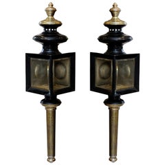 Pair of Large Mid-19th Century Coach Lamps, ​circa 1850