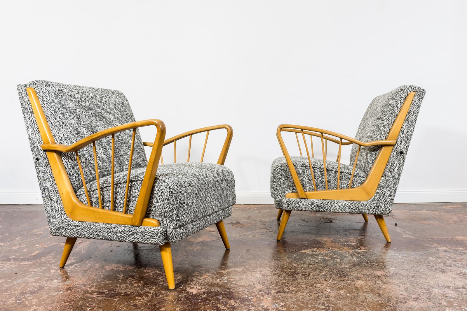 Paire de fauteuils du milieu du siècle, années 1950, Allemagne en vente 3