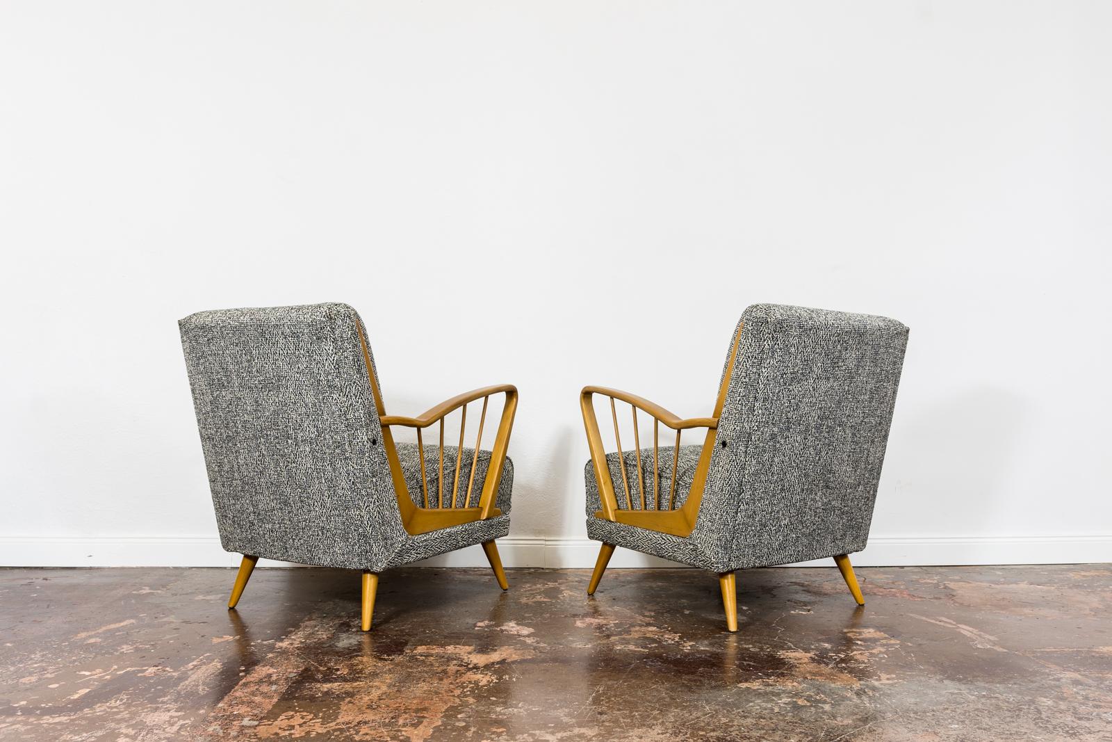 Mid-Century Modern Paire de fauteuils du milieu du siècle, années 1950, Allemagne en vente