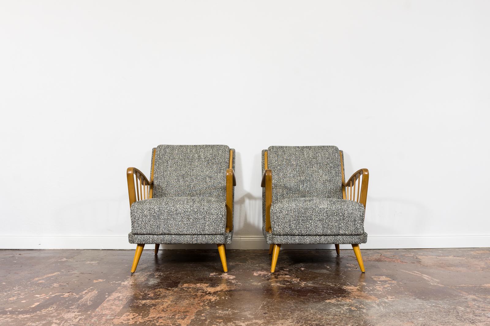 Pair Of Mid-Century Armchairs, 1950's, Germany In Good Condition For Sale In Wroclaw, PL