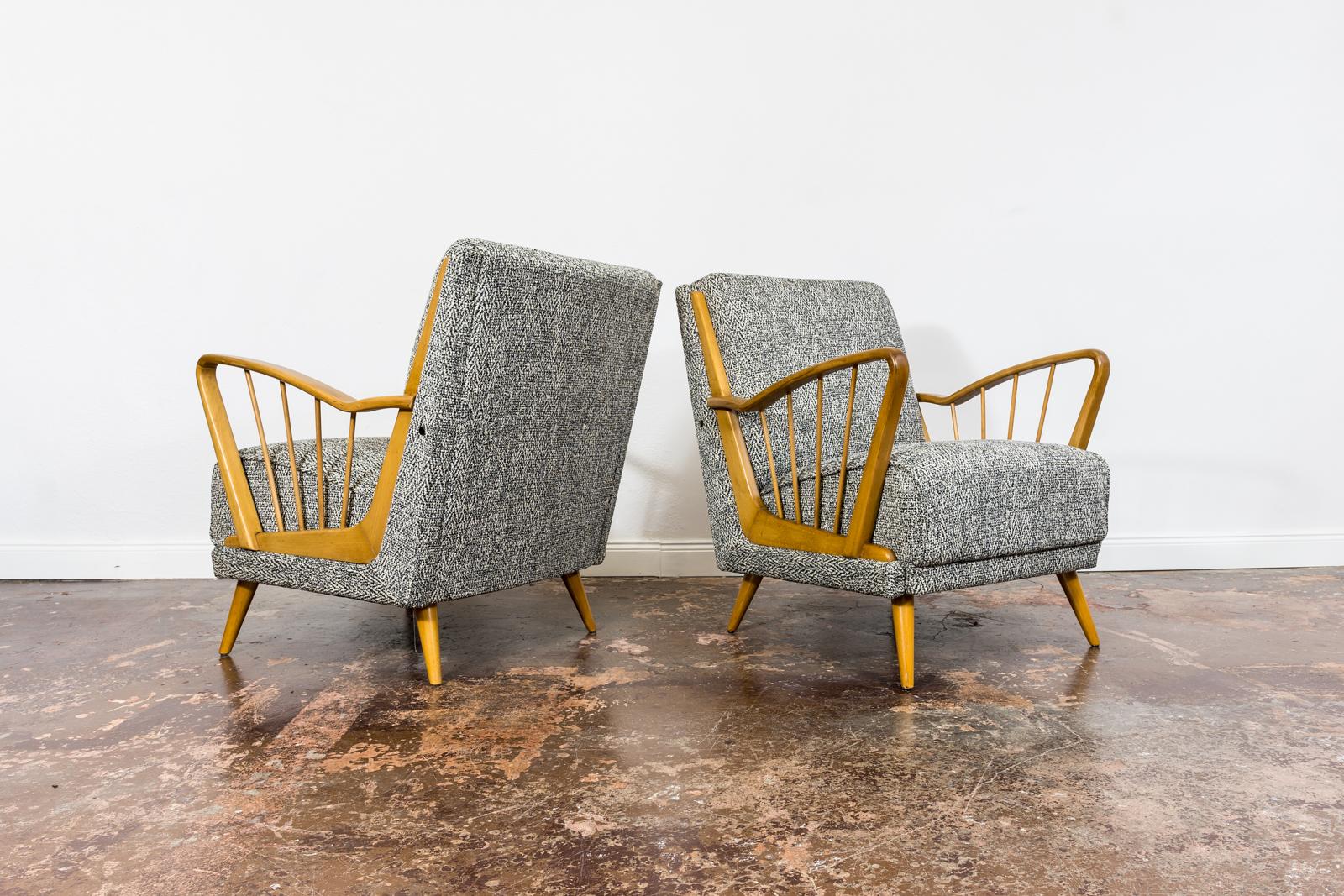 Pair Of Mid-Century Armchairs, 1950's, Germany For Sale 2