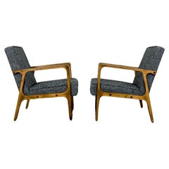 Pair Of Large Mid Century Armchairs From Bydgoskie Furniture Factory, 1960's