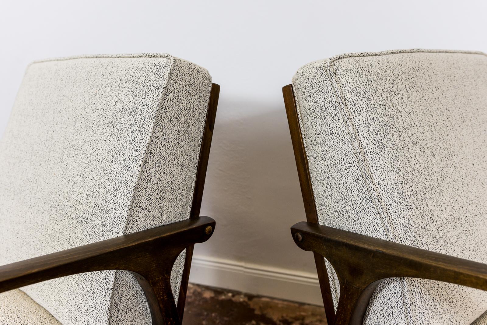 Pair of Mid-Century Armchairs from Prudnickie Fabryki Mebli 1960's, Poland For Sale 5