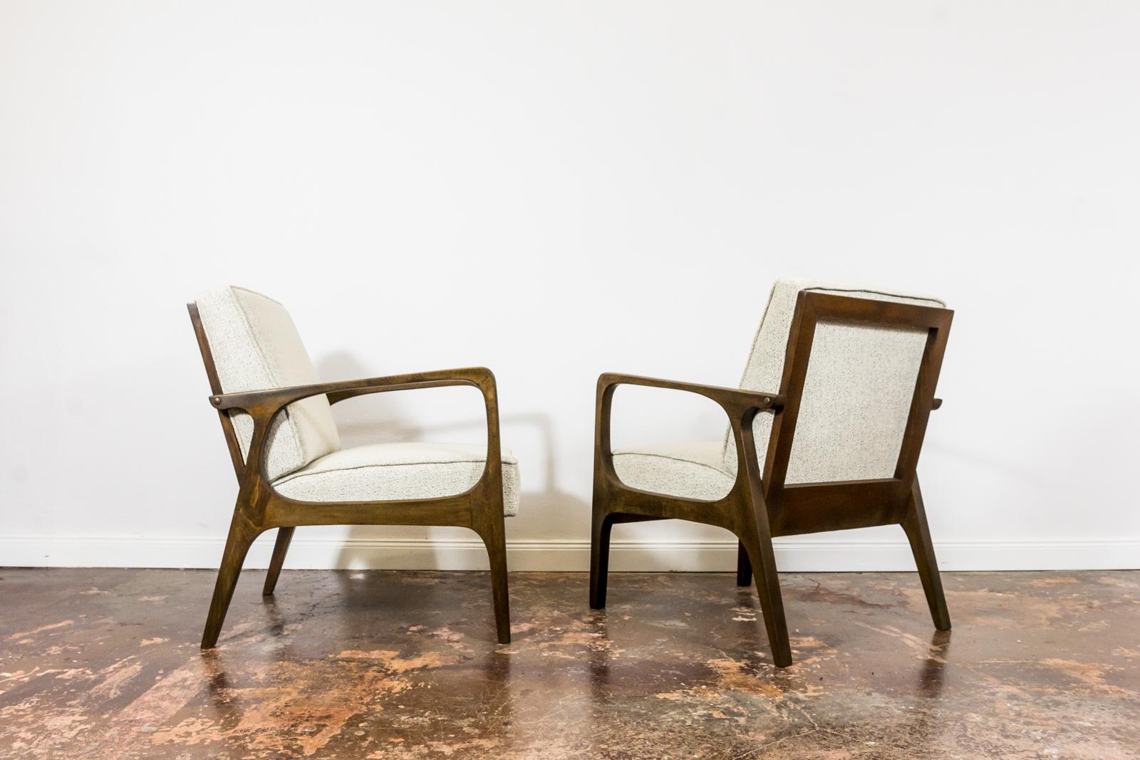 20th Century Pair of Mid-Century Armchairs from Prudnickie Fabryki Mebli 1960's, Poland For Sale