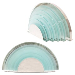 Pair of Large Mid-Century Art Deco-Style Wall Sconces Reminiscent of Jean Perzel