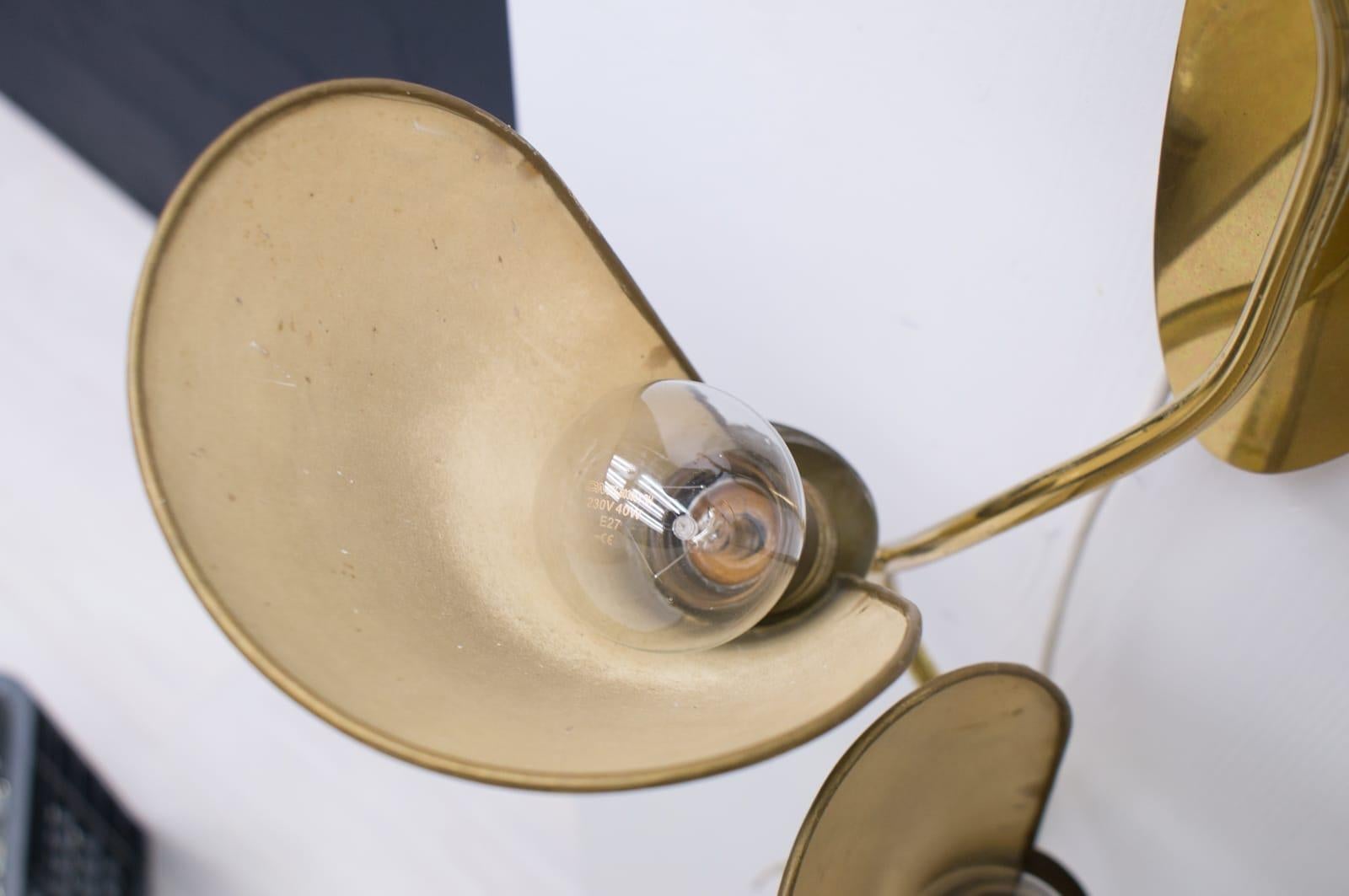 Pair of Large Mid-Century Modern Brass Wall Lamps In Good Condition In Nürnberg, Bayern
