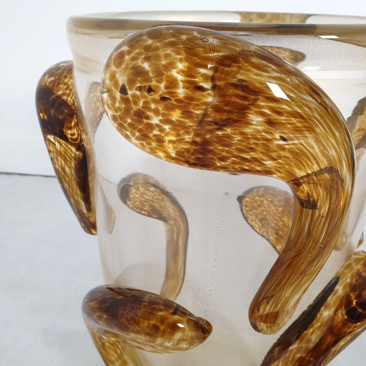 Paar Vasen aus Murano-Glas Italien im Angebot 3