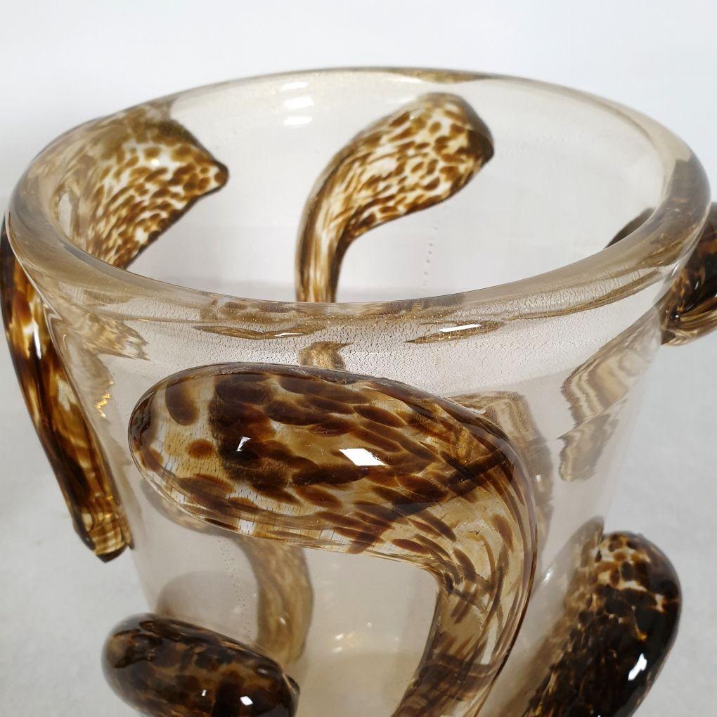 Pair of Murano Glass Vases Italy 1