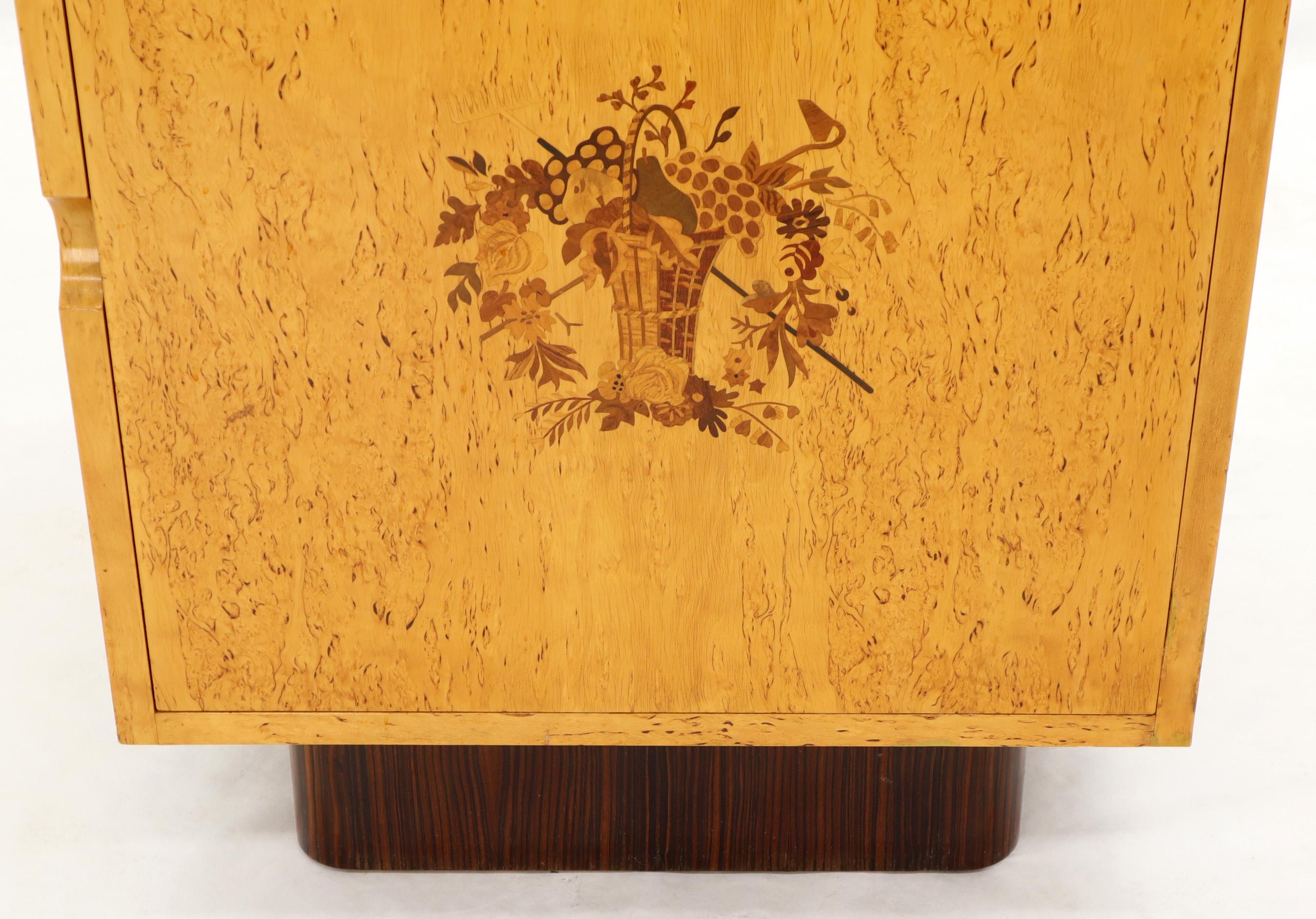Paar große Mid-Century Modern-Beistelltische aus Rosenholz und Vogelaugenahorn im Angebot 5