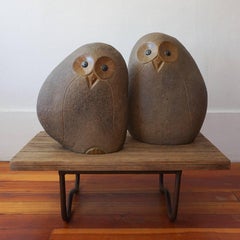 Pair of Large Midcentury Owl Sculptures, 1960s