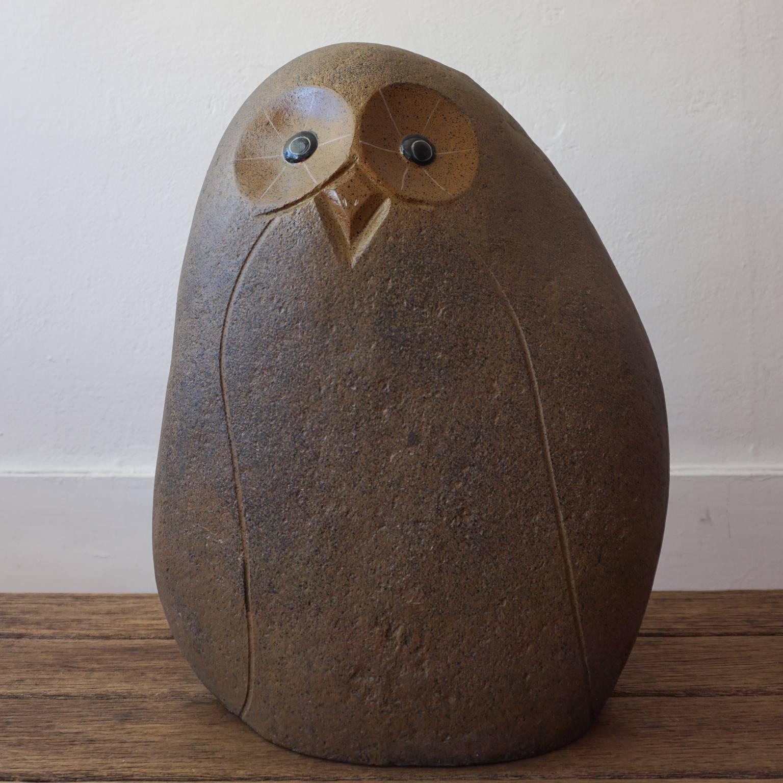 Mid-Century Modern Pair of Large Midcentury Owl Sculptures, 1960s