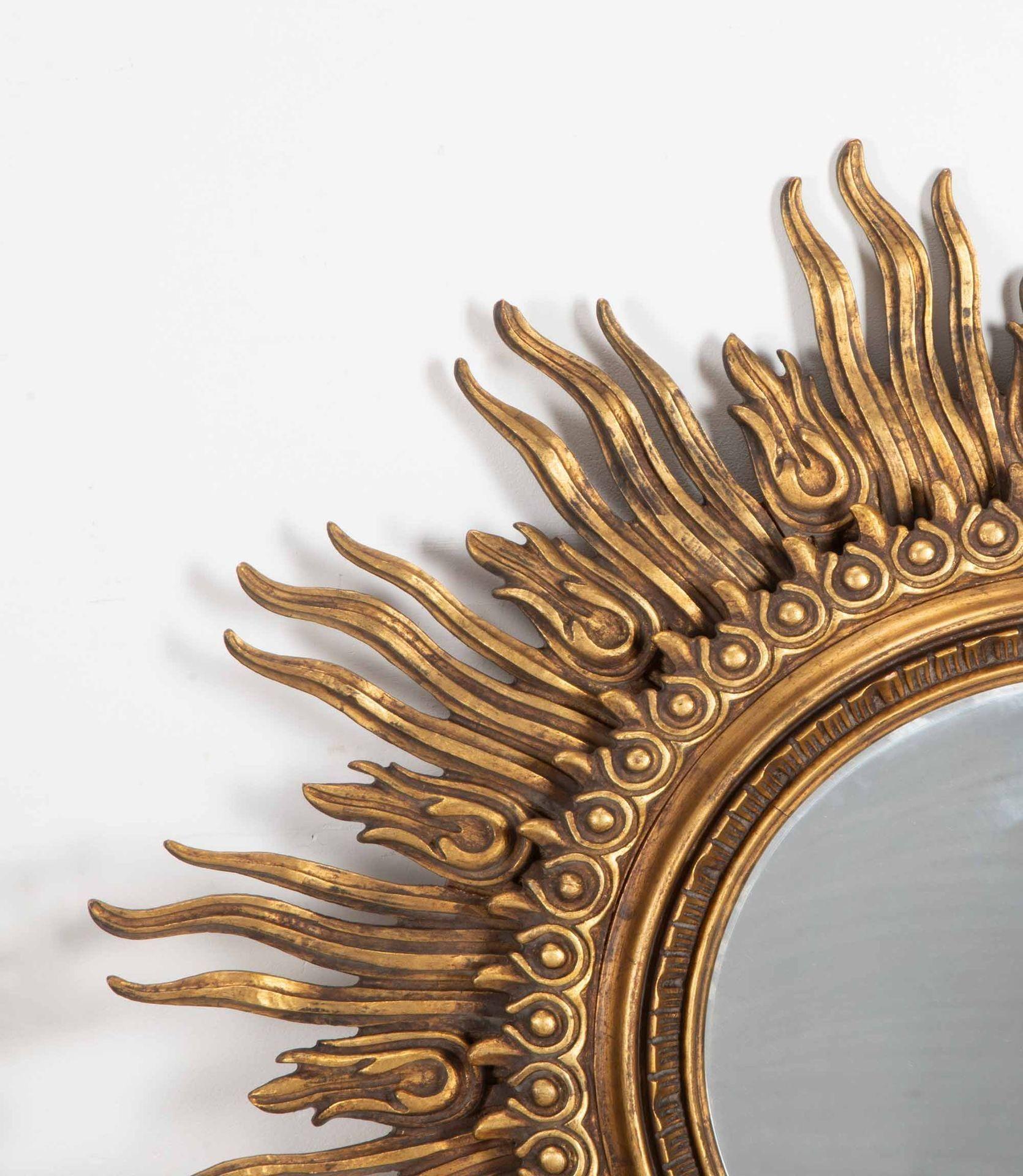 Pair of Large Mid-Century Spanish Sunburst Mirrors by Francisco Hurtado For Sale 1