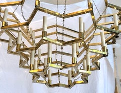 Pair of Large Star Shaped Chandeliers, Sold Individually