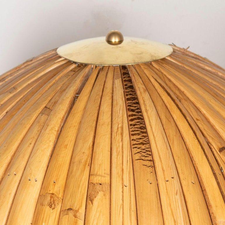 Large pair of impressive bamboo table lamps.

Italian, in the Mid-Century 'Vivai lel Sud' style.

Perfect on a console table or sideboard.