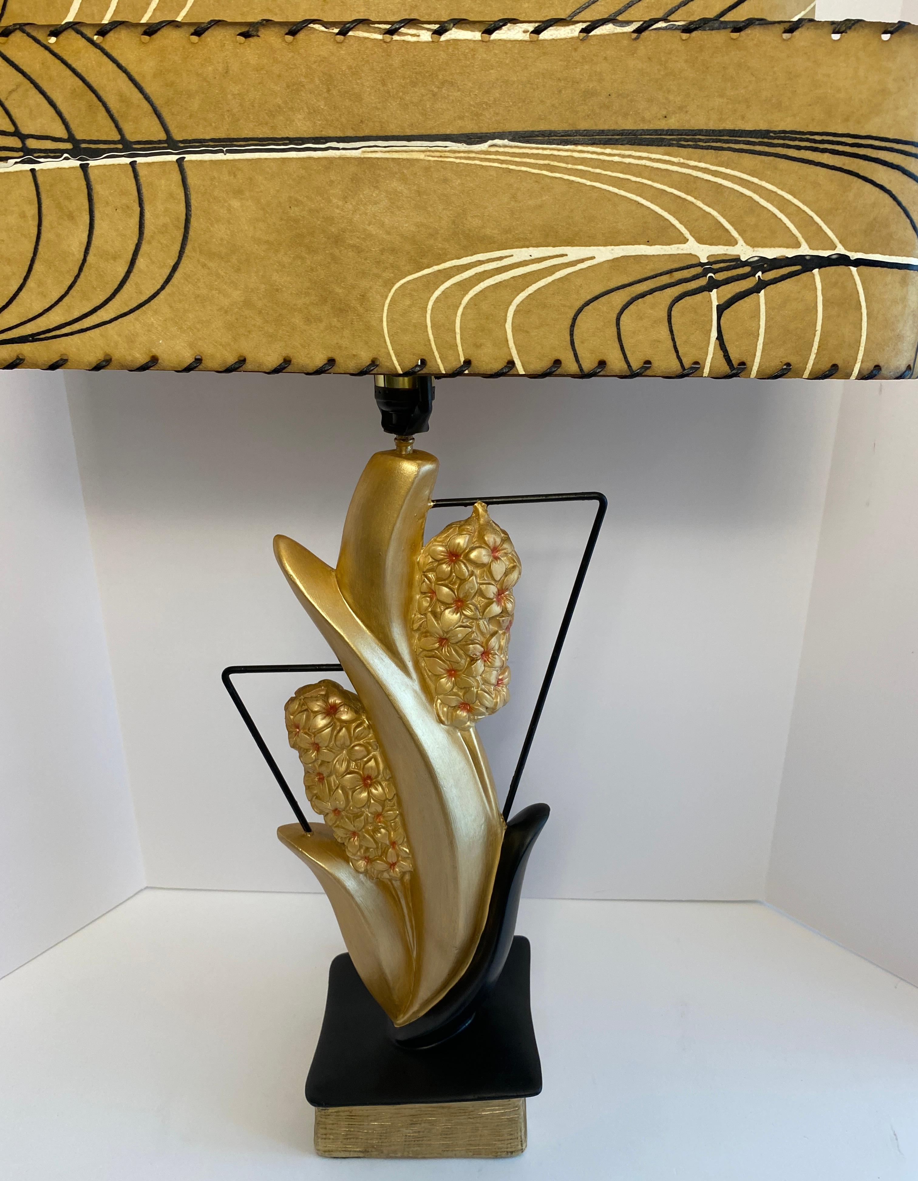 Pair of Large Mid Century Table Lamps, Large Nature-Inspired Table Lamps For Sale 2
