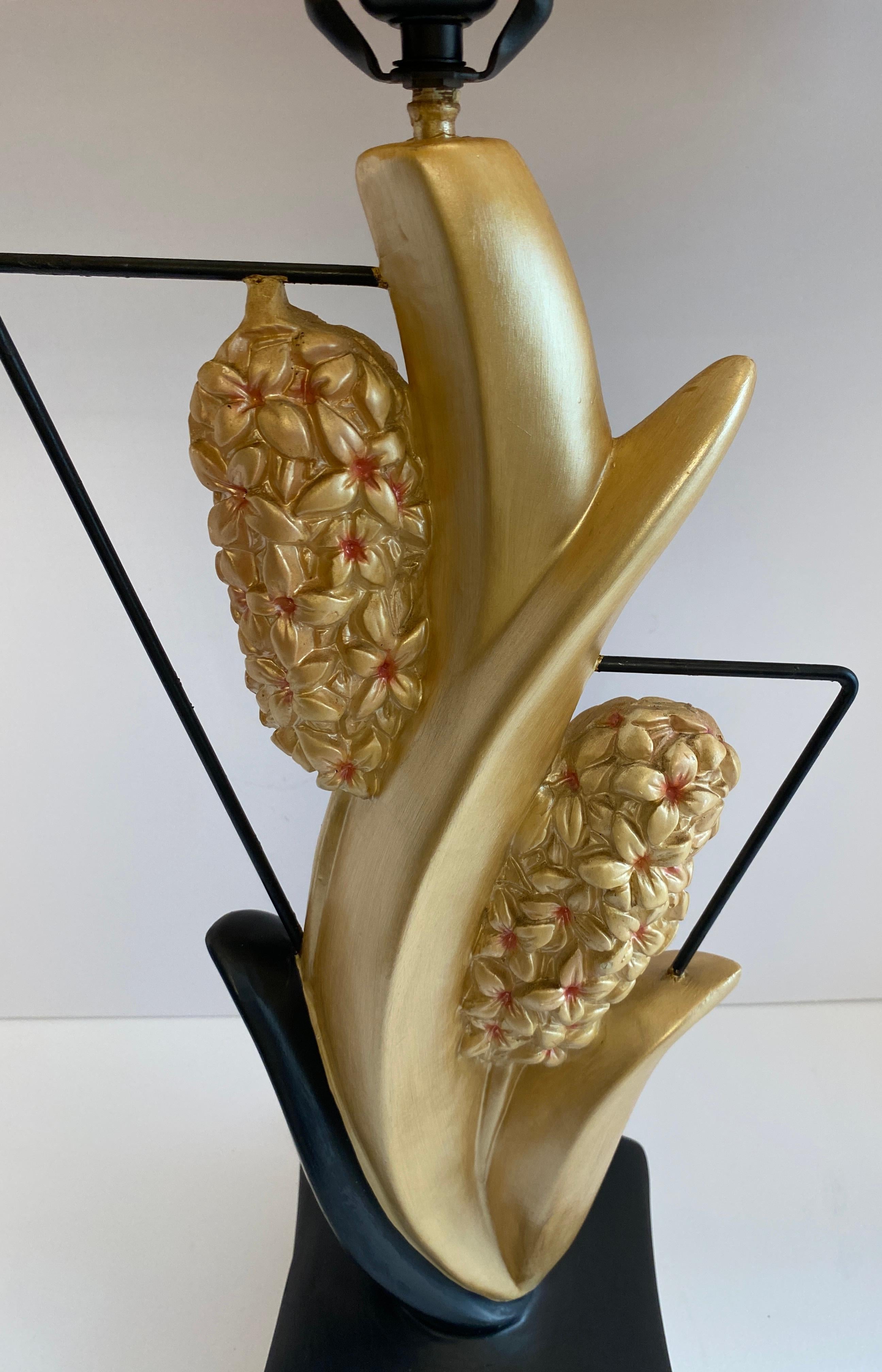 Mid-Century Modern Pair of Large Mid Century Table Lamps, Large Nature-Inspired Table Lamps For Sale