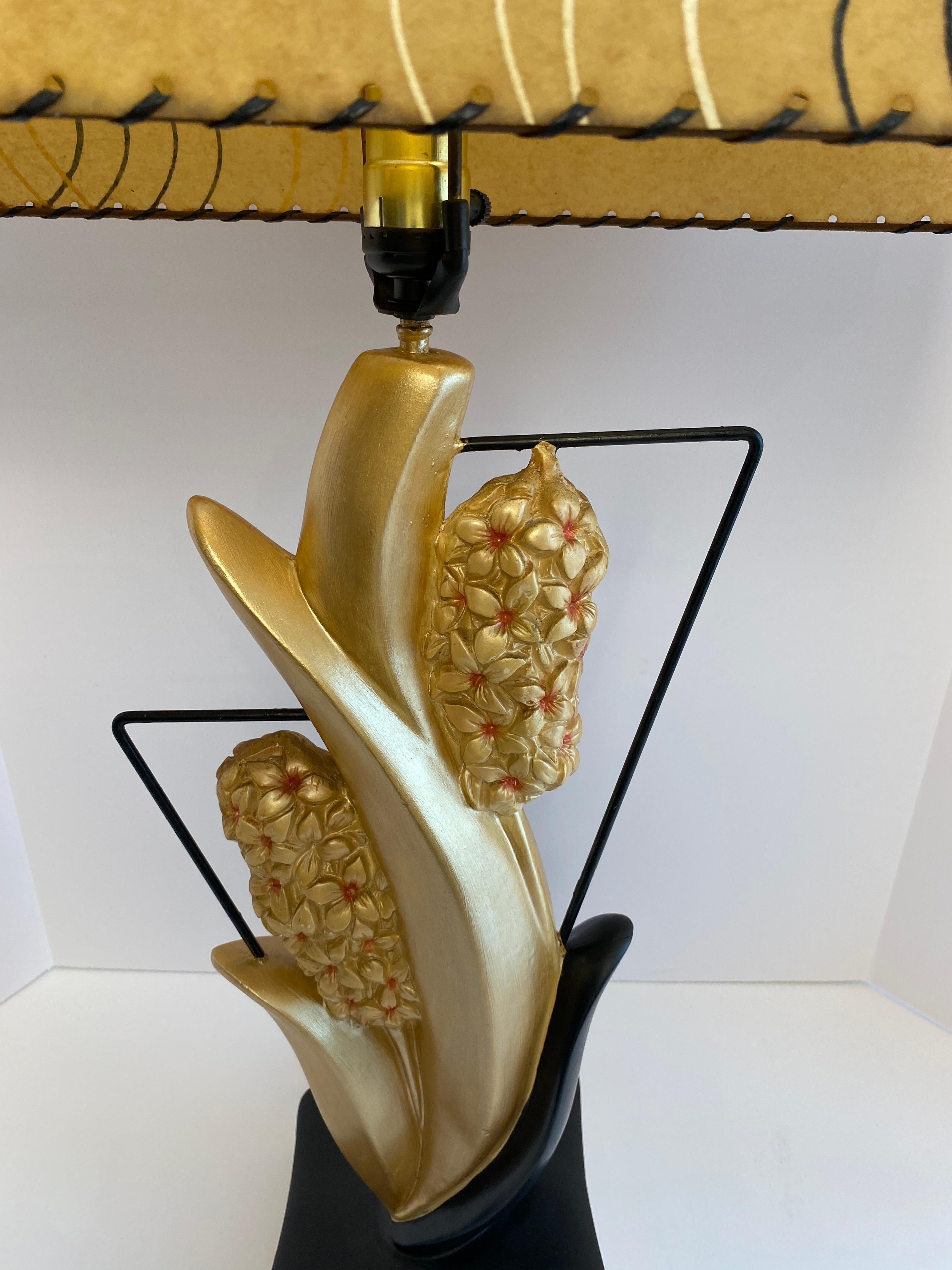 20th Century Pair of Large Mid Century Table Lamps, Large Nature-Inspired Table Lamps For Sale