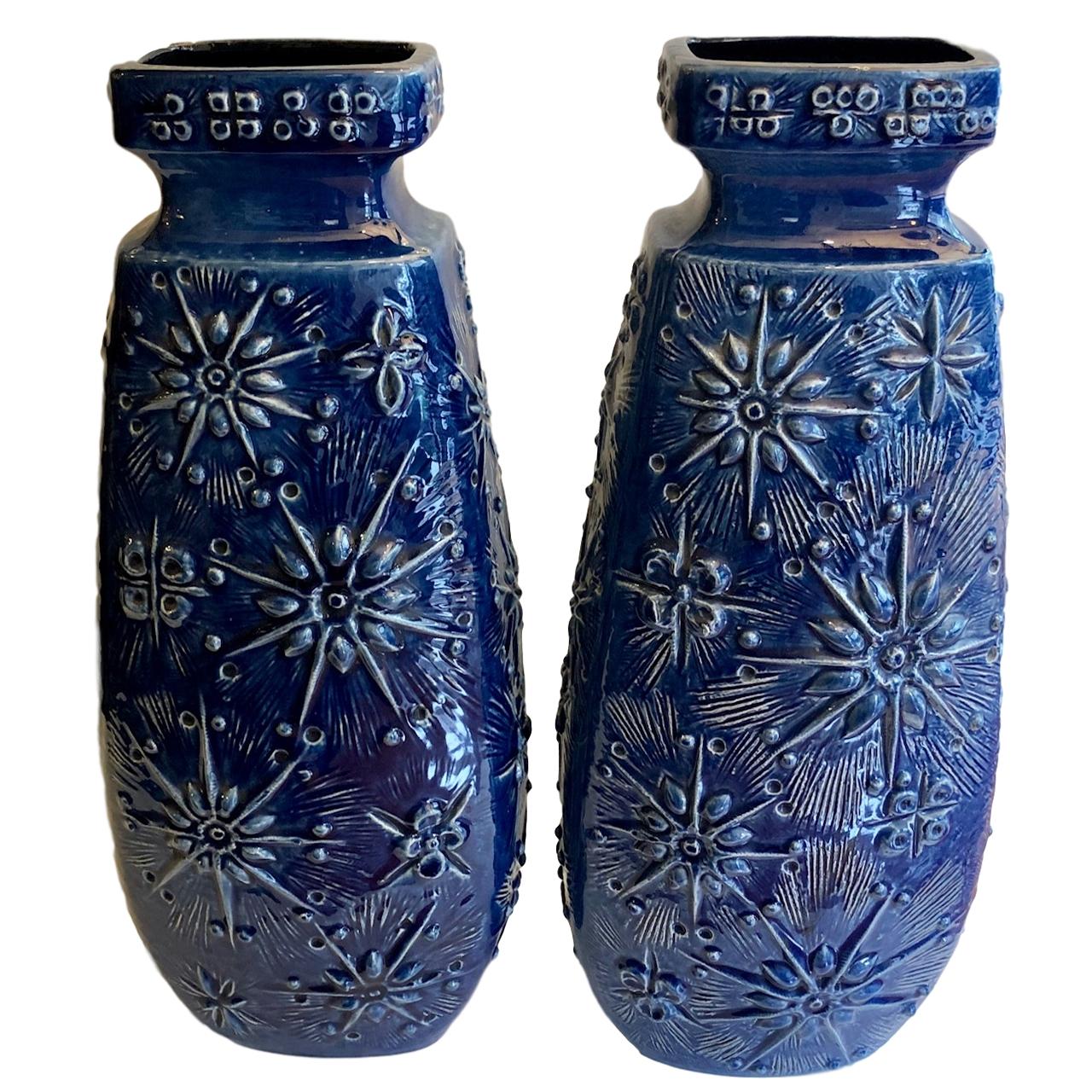 German Pair of Large Midcentury Vases