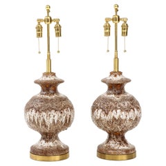Pair of Large Mid-Century West German ceramic Lamps.