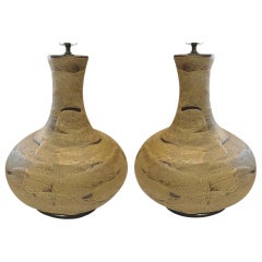 Pair of Large Midcentury Ceramic Lamps