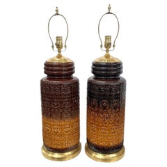 Pair of Large Midcentury Ceramic Lamps