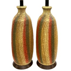 Pair of Large Midcentury Lamps