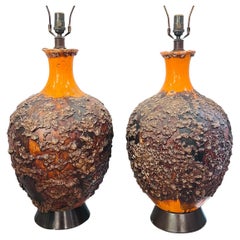 Pair of Large Midcentury Lamps