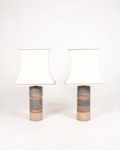 Pair of Large Midcentury Table Lamps by Tue Poulsen, Made in Denmark, 1960s