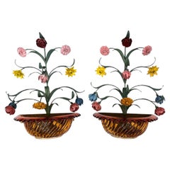 Pair of Large Midcentury Venetian Sconces