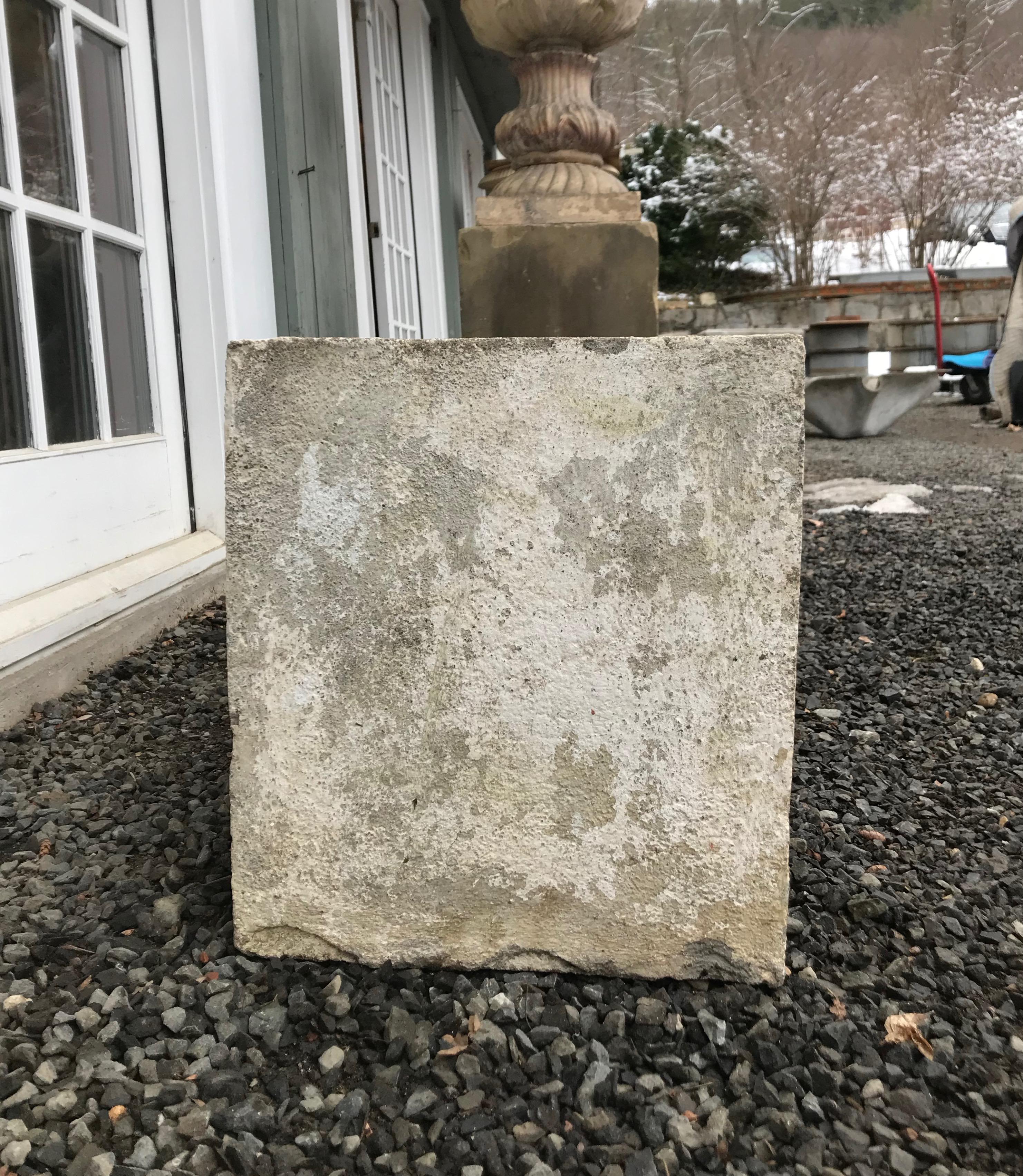 Pair of Large Minimalist French Rectangular Cast Stone Planters 9