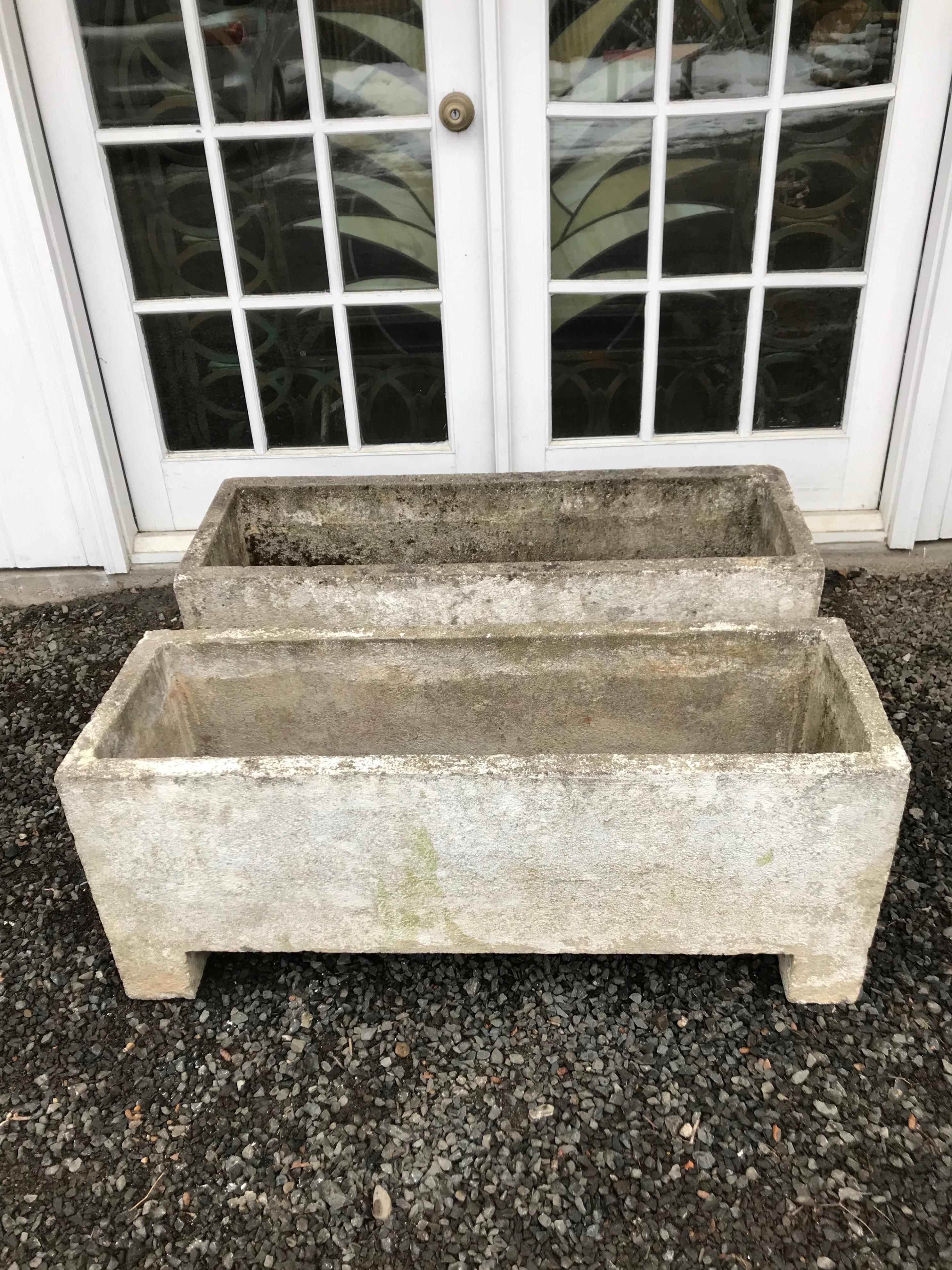 rectangle stone planter