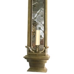 Pair of Large Mirrored Sconces
