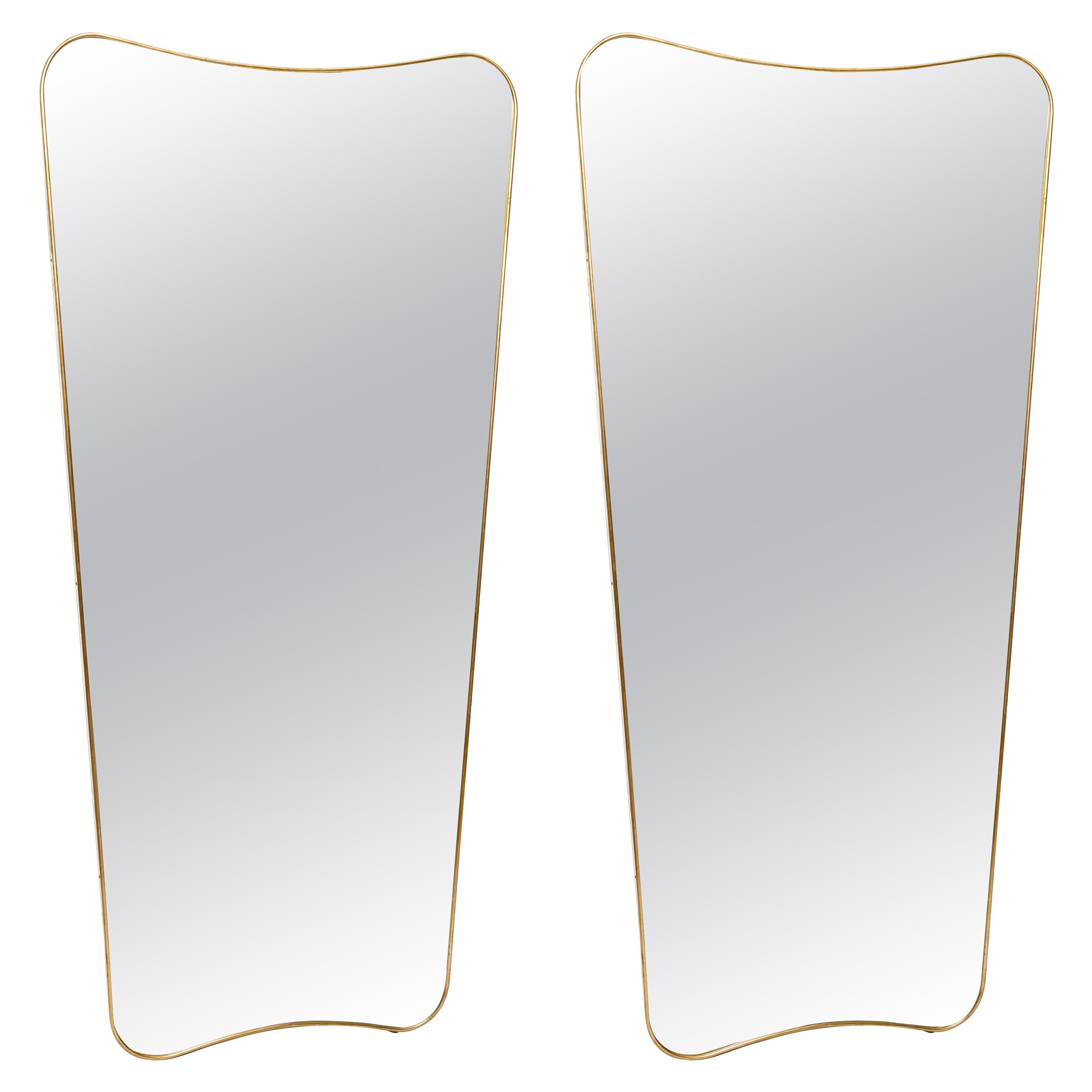 Pair of Large Mirrors in the Style of Gio Ponti