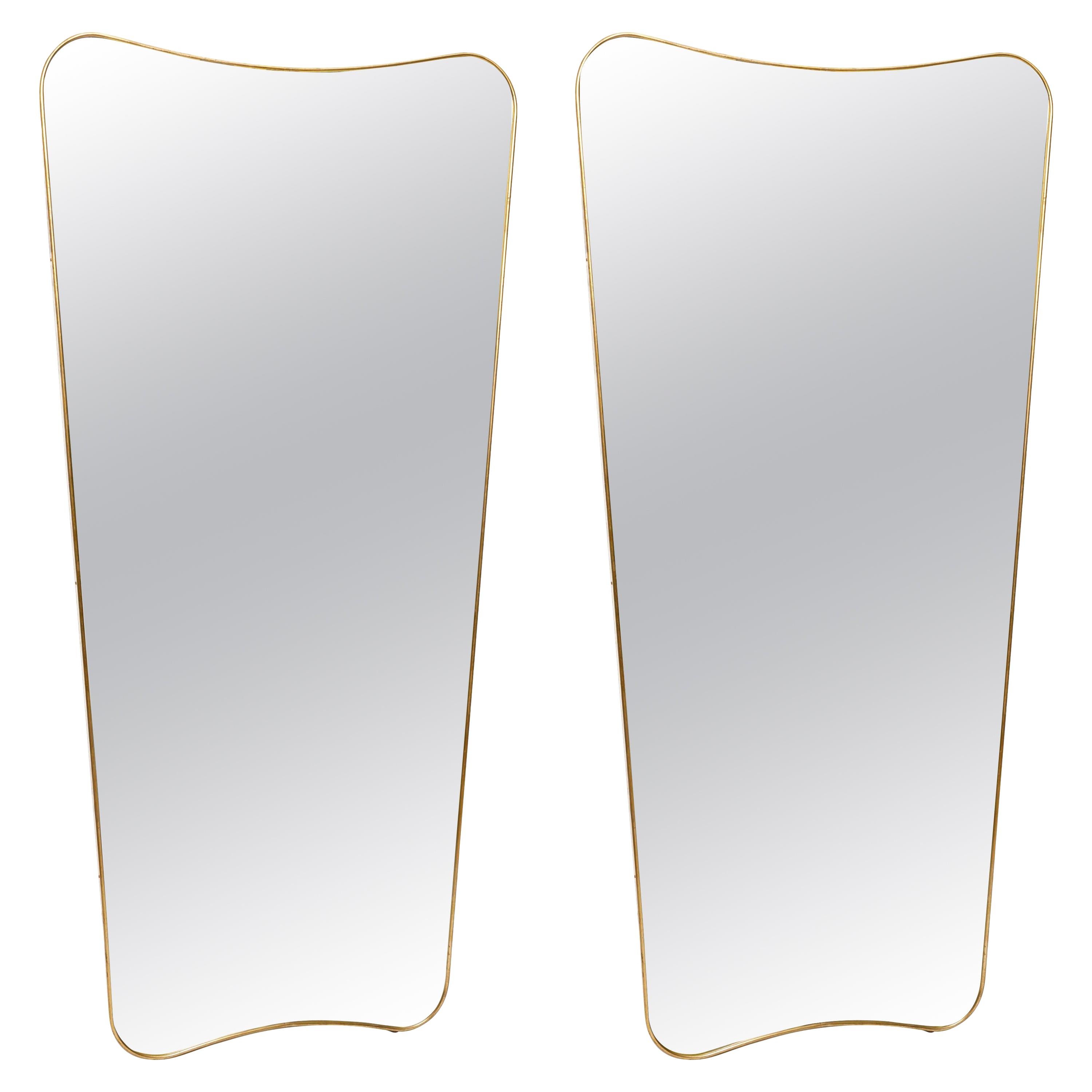 Pair of Large Mirrors in the Style of Gio Ponti