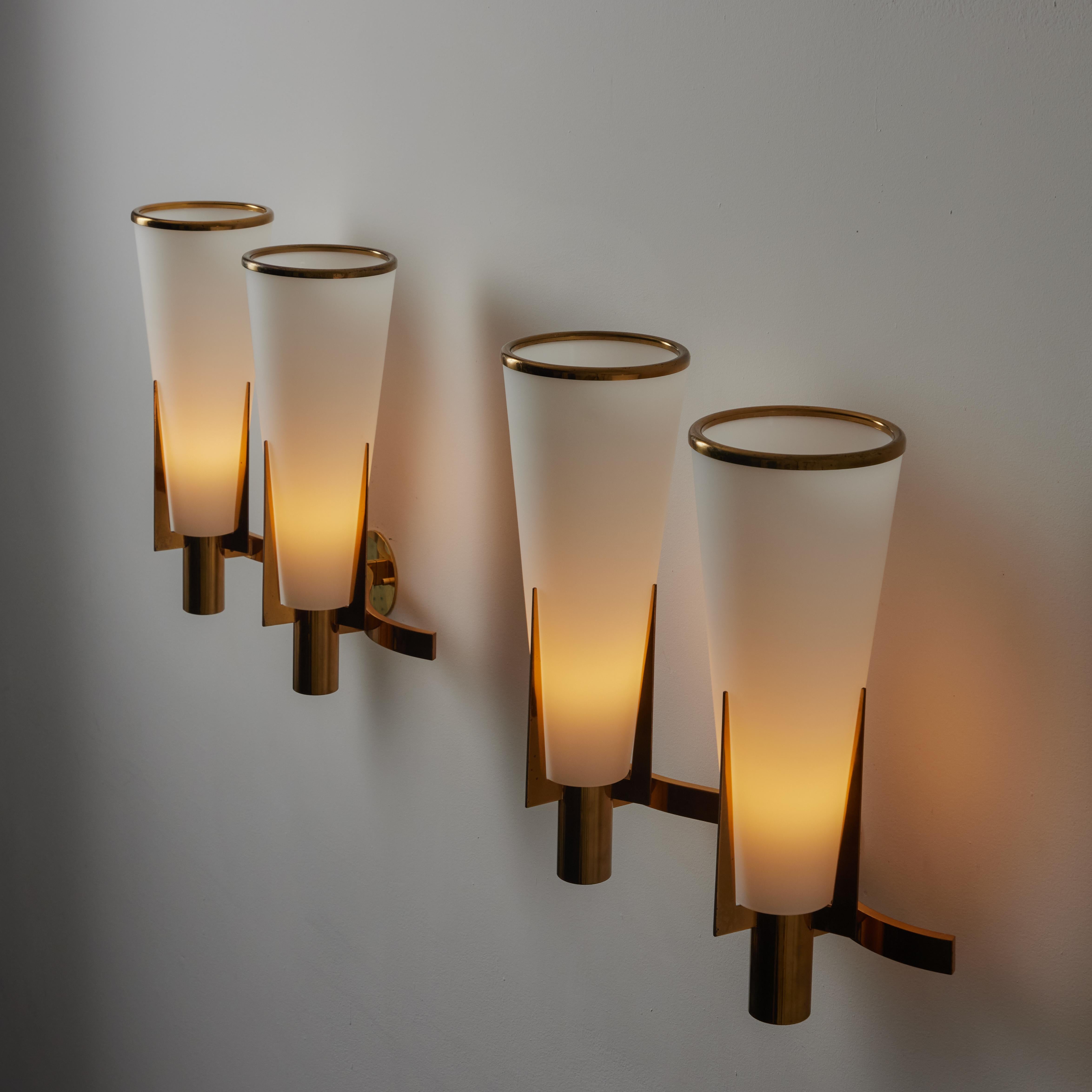 Pair of Large model 2021/2 Sconces by Stilnovo 2