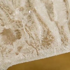 Pair of Large Modern Brass Ice Glass Wall Lights by J. T. Kalmar, 1960s