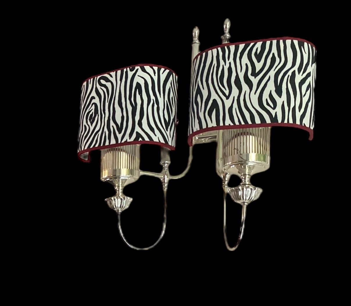 Pair of Large Modern Chrome Sconces  1970 For Sale 5