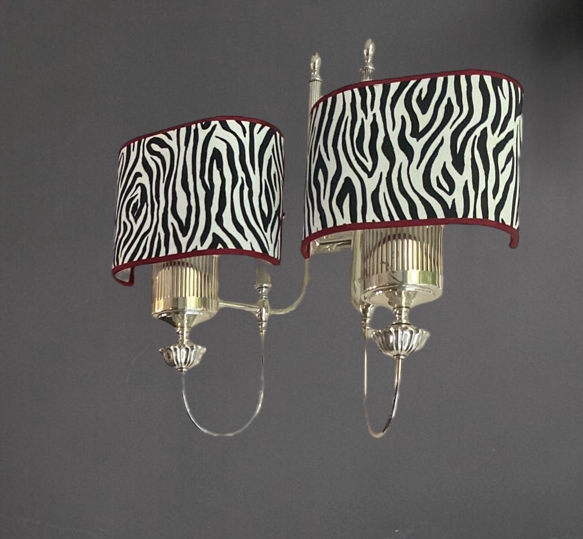 20th Century Pair of Large Modern Chrome Sconces  1970 For Sale