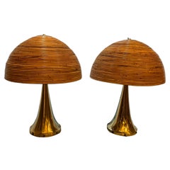 Pair of Large Modern Table Lamps in the Manner of Gabriella Crespi