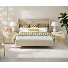 Pair of Large Modern Woven Nightstands