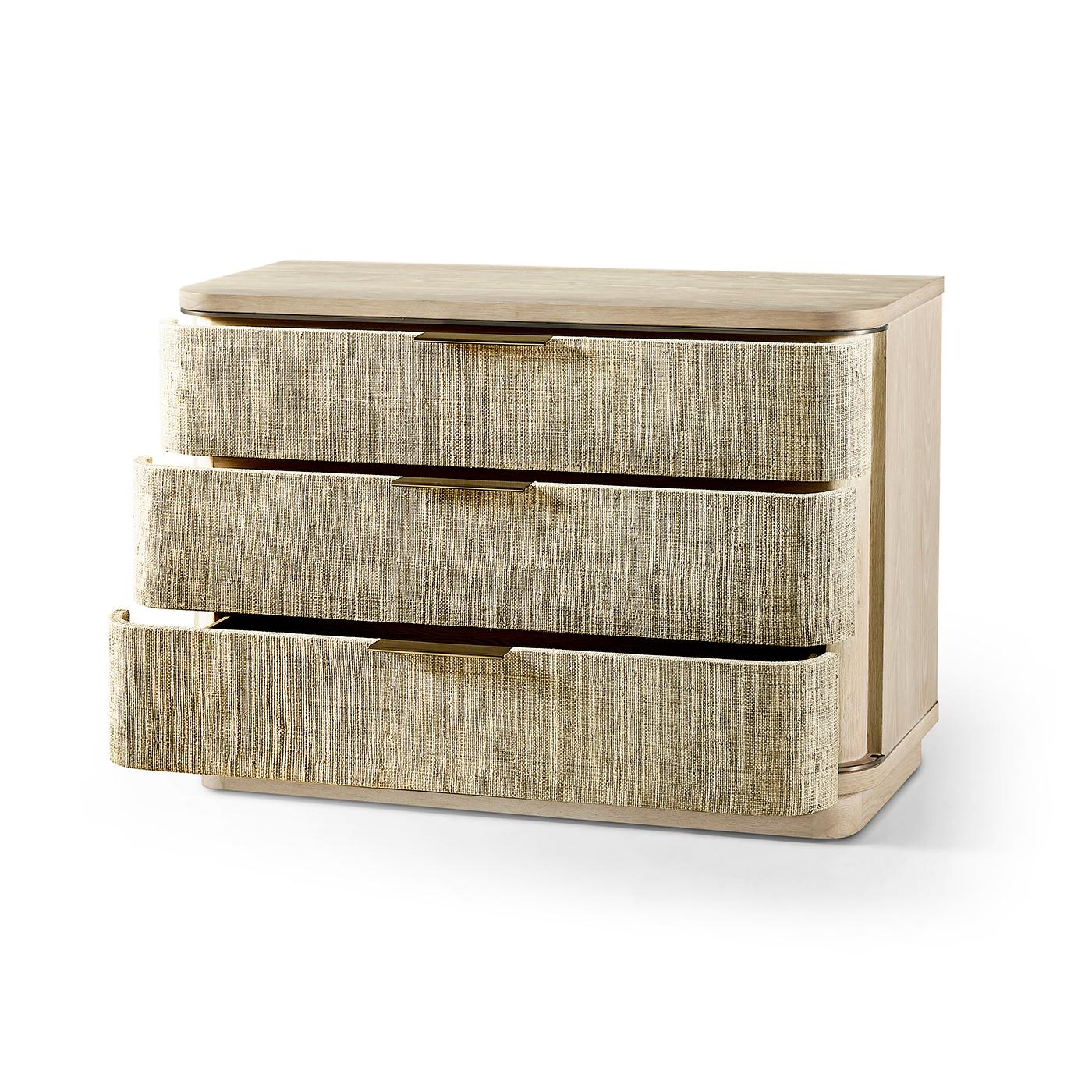 Vietnamese Pair of Large Modern Woven Nightstands For Sale