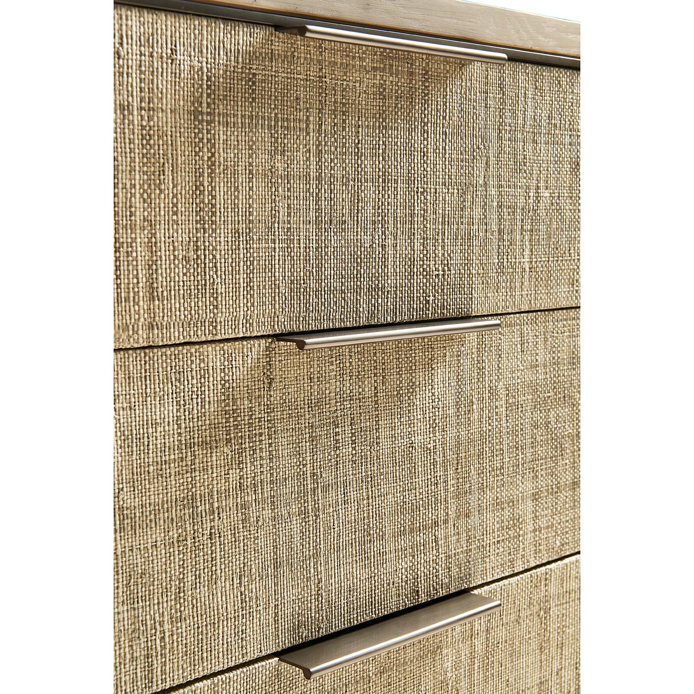 Pair of Large Modern Woven Nightstands For Sale 2