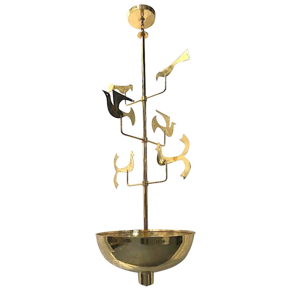 Pair of Large Moderne Bronze Light Fixtures