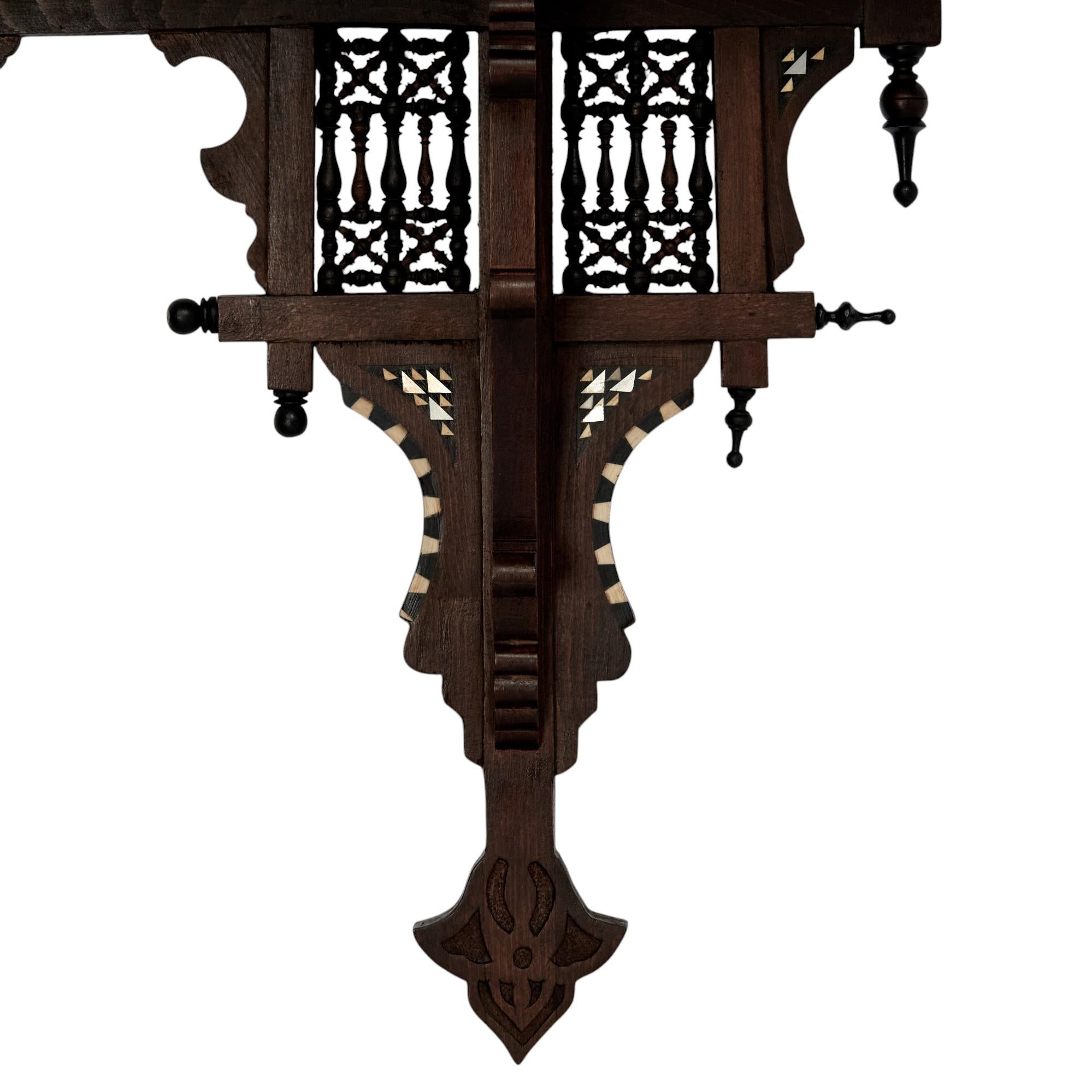 Pair of Large Moroccan Inlaid Wall Shelves or Brackets For Sale 3