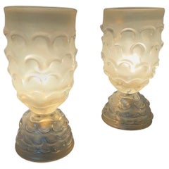 Pair of Large Murano Glass Lamps, Italy