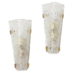 Pair of Large Murano Glass Sconces by Hillebrand